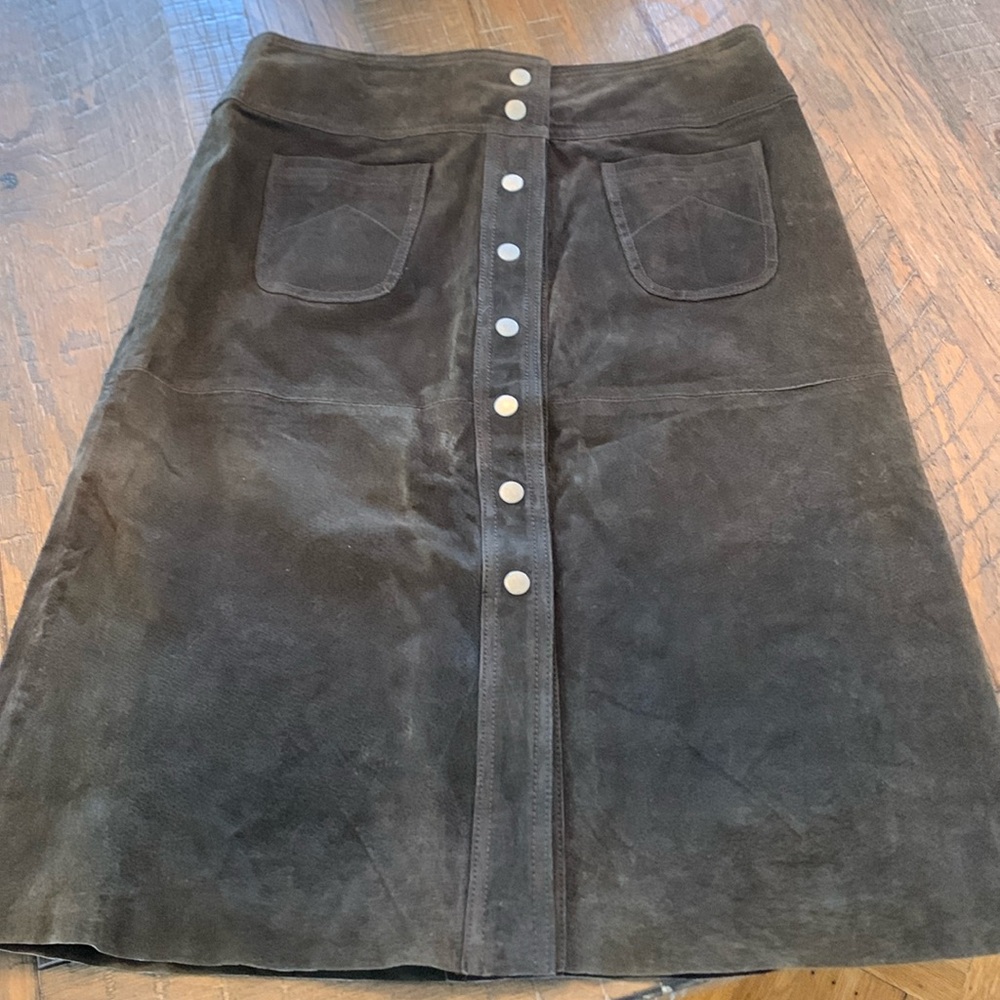 Jou Jou 11/12 brown suede skirt NWT